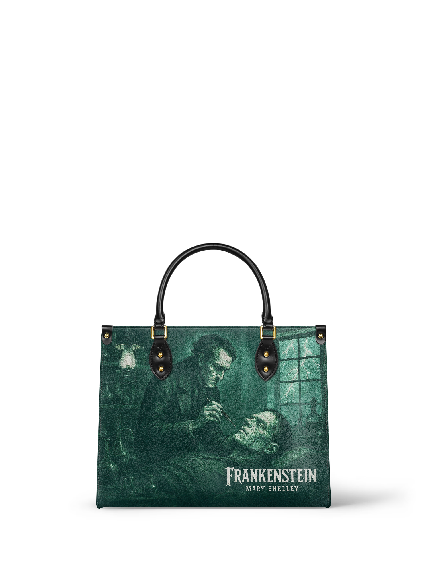 "Frankenstein" Mortuary Moss Leather Handbag