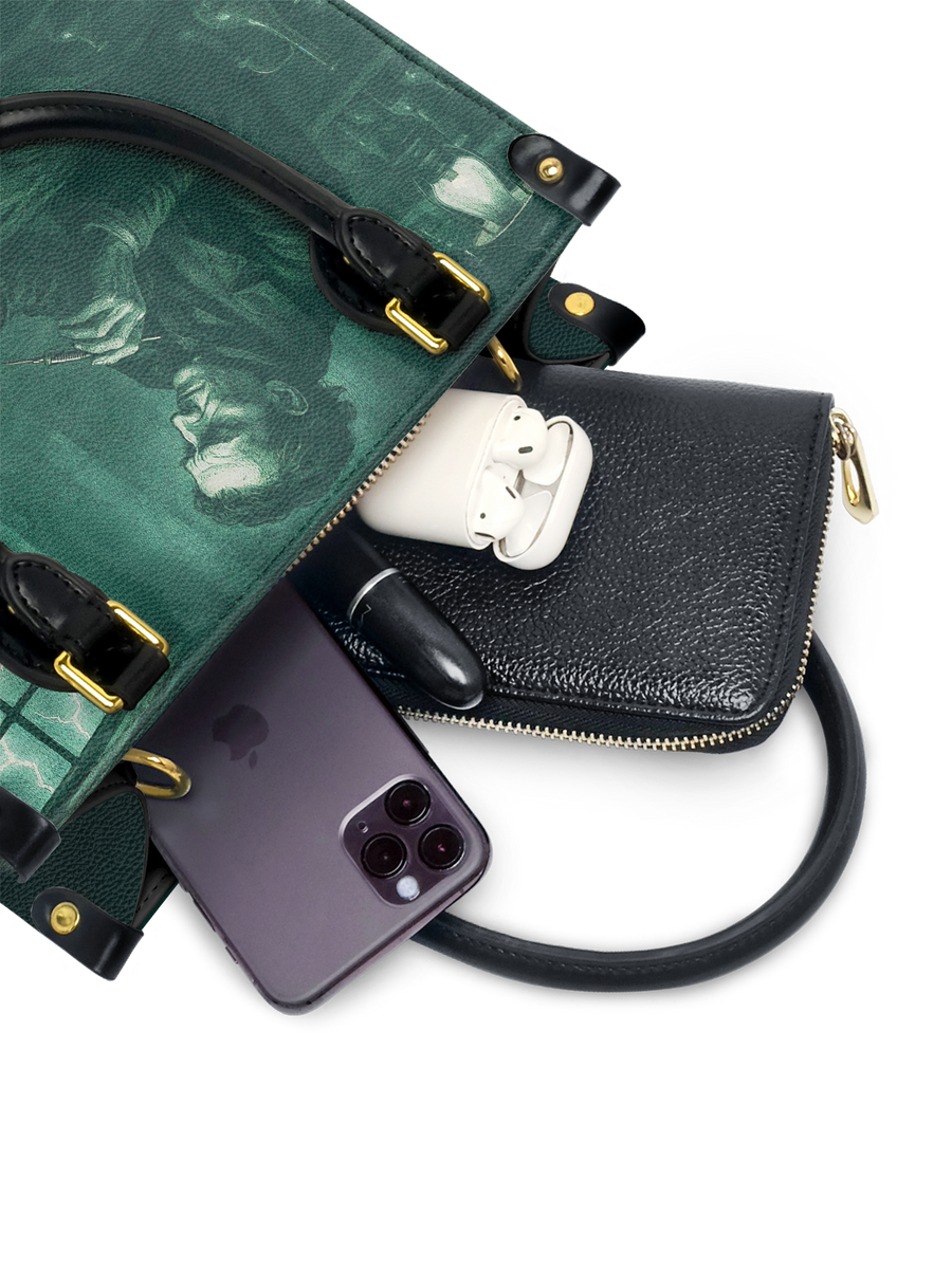 "Frankenstein" Mortuary Moss Small Leather Handbag