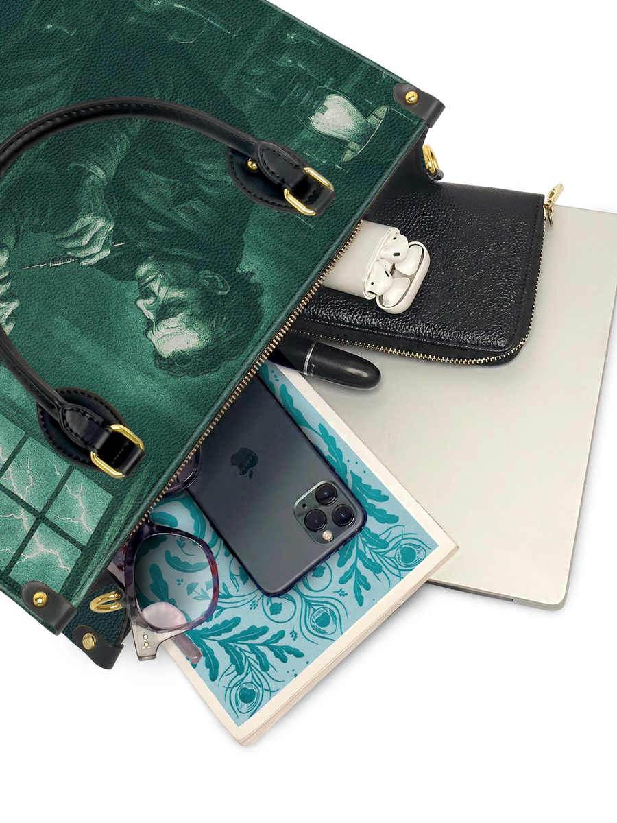 "Frankenstein" Mortuary Moss Leather Handbag
