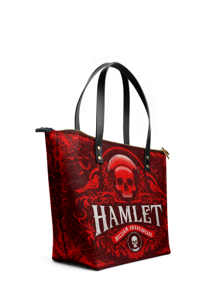 "Hamlet" The Red Room Leather Tote Bag