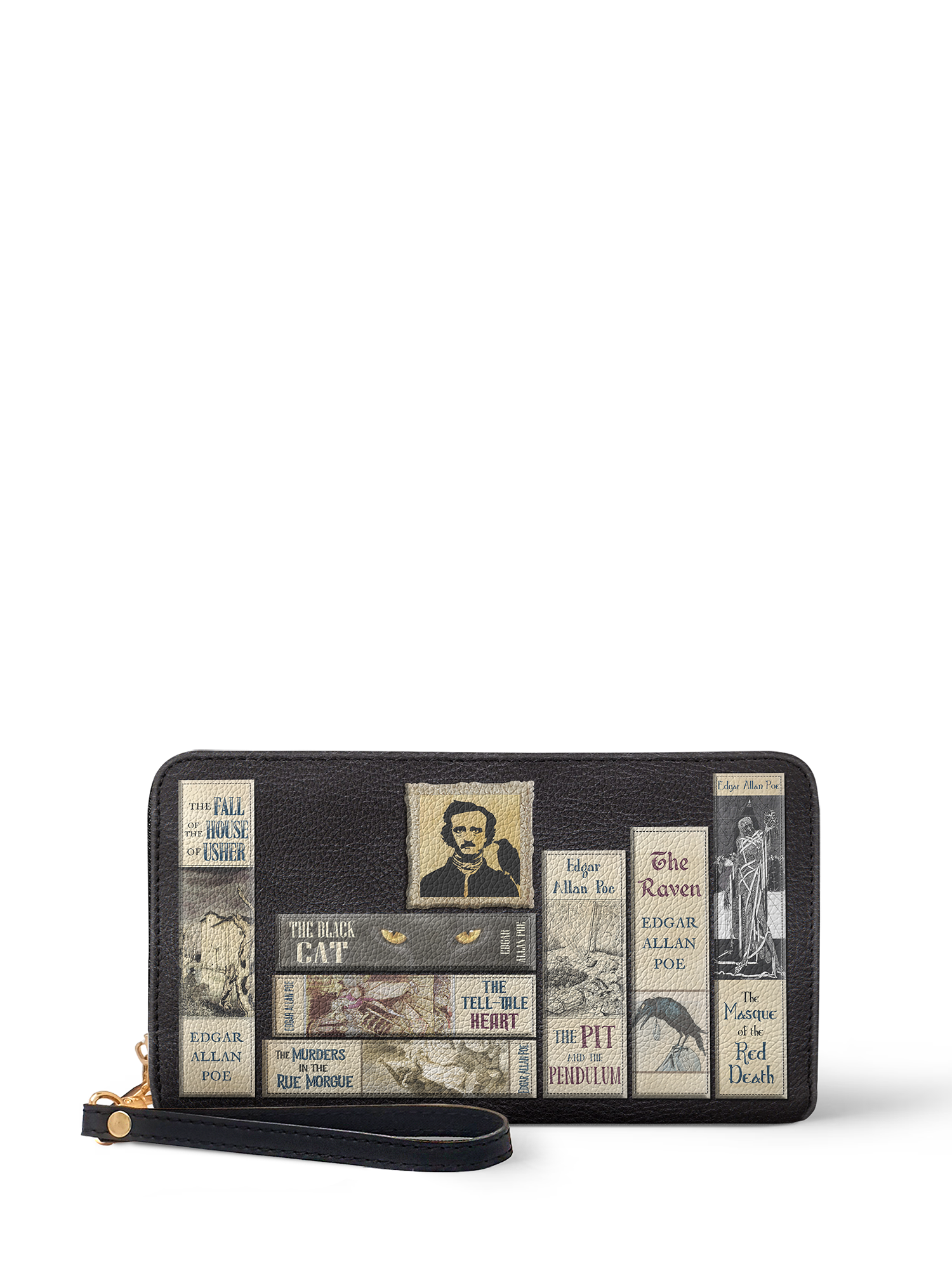 "Poe's Library" Ashen Black Wallet