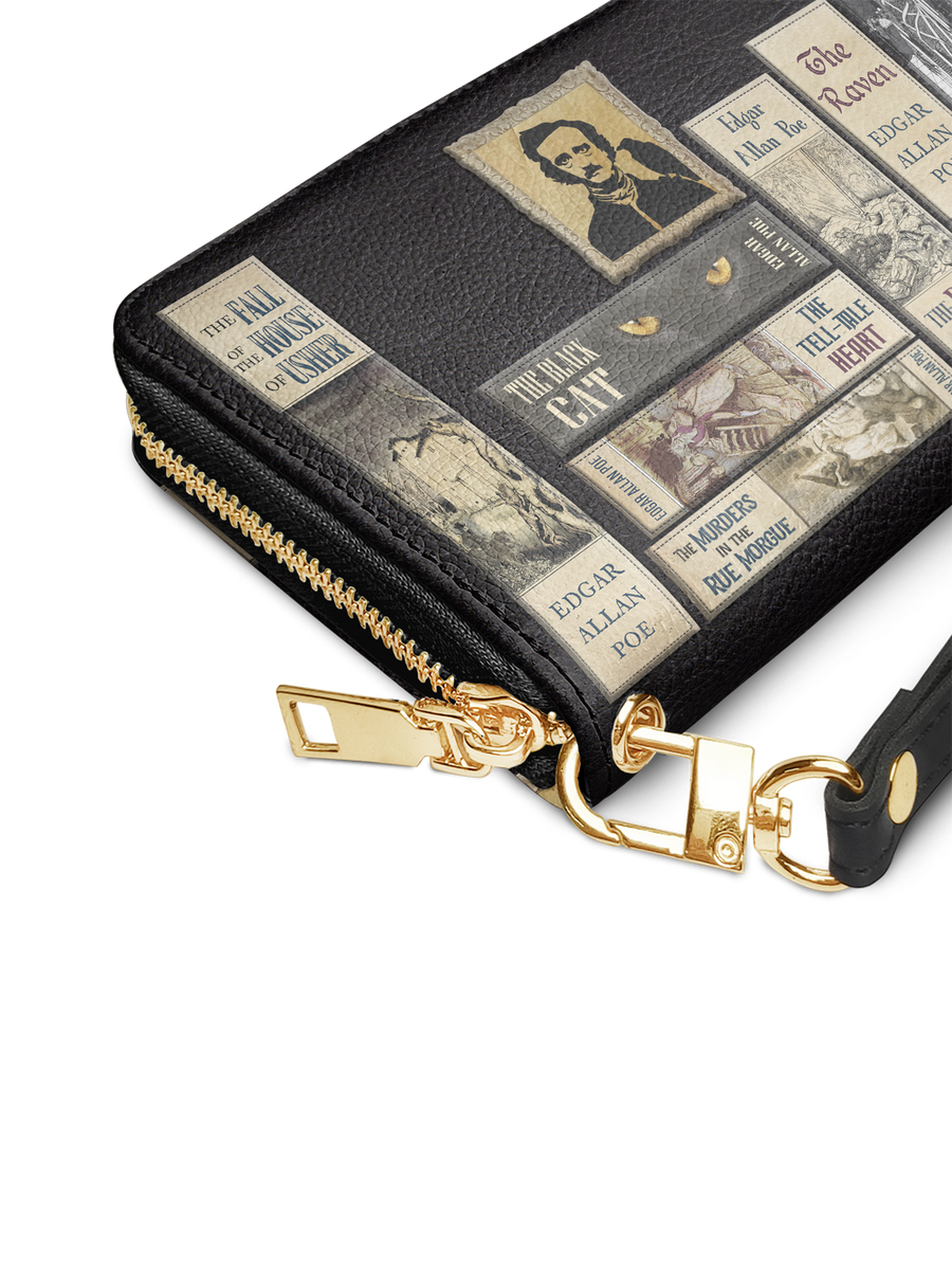 "Poe's Library" Ashen Black Wallet