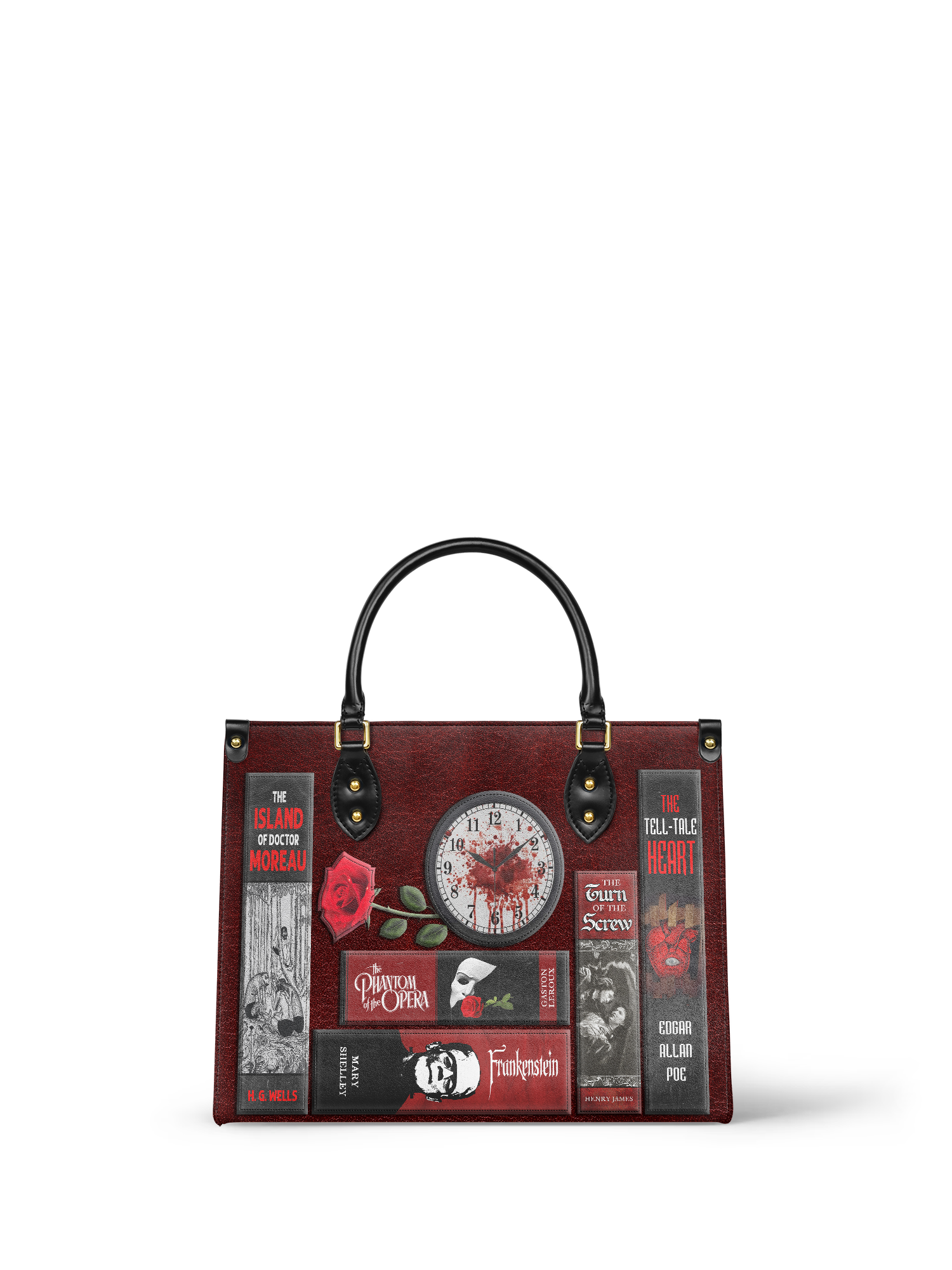 "The Crimson Codex" Leather Handbag