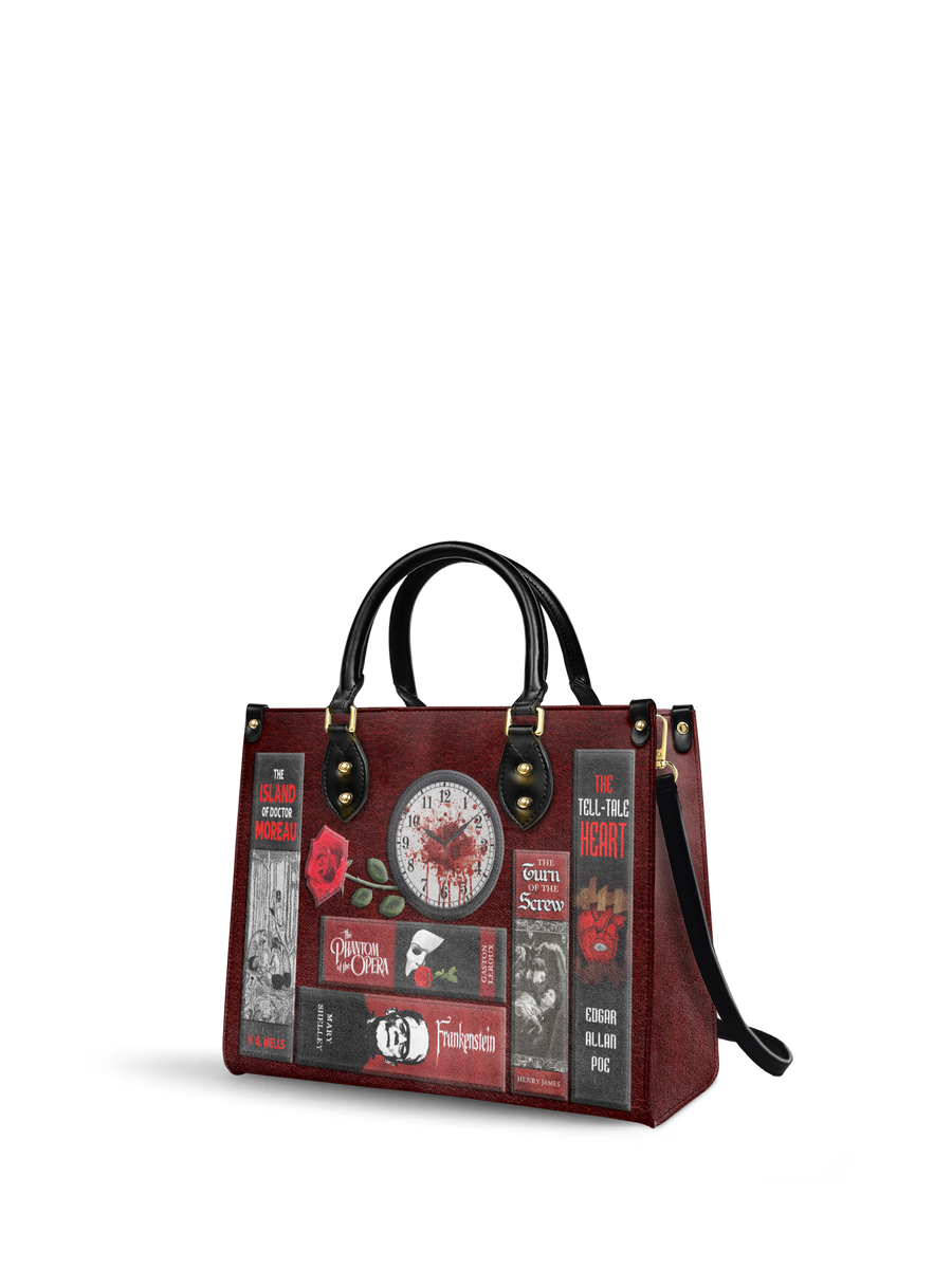 "The Crimson Codex" Leather Handbag