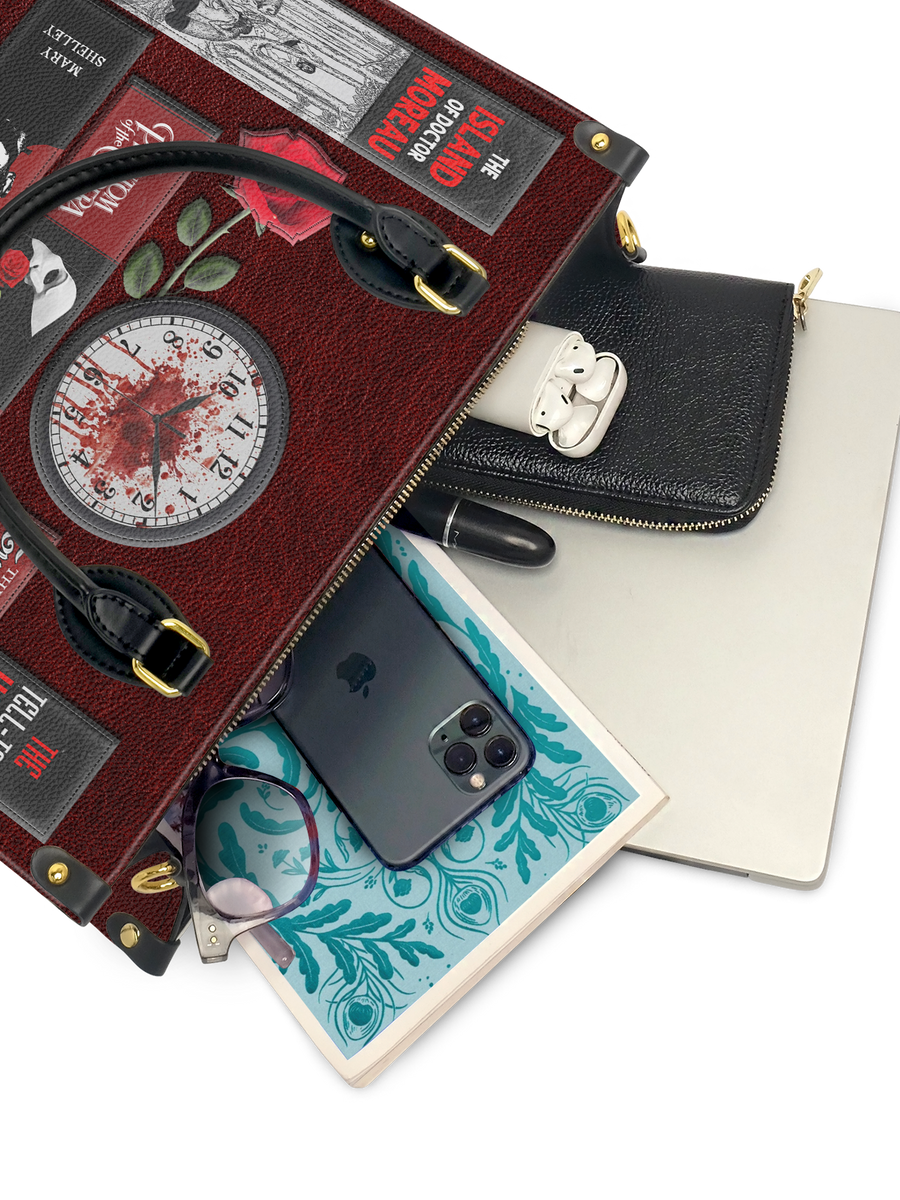 "The Crimson Codex" Leather Handbag