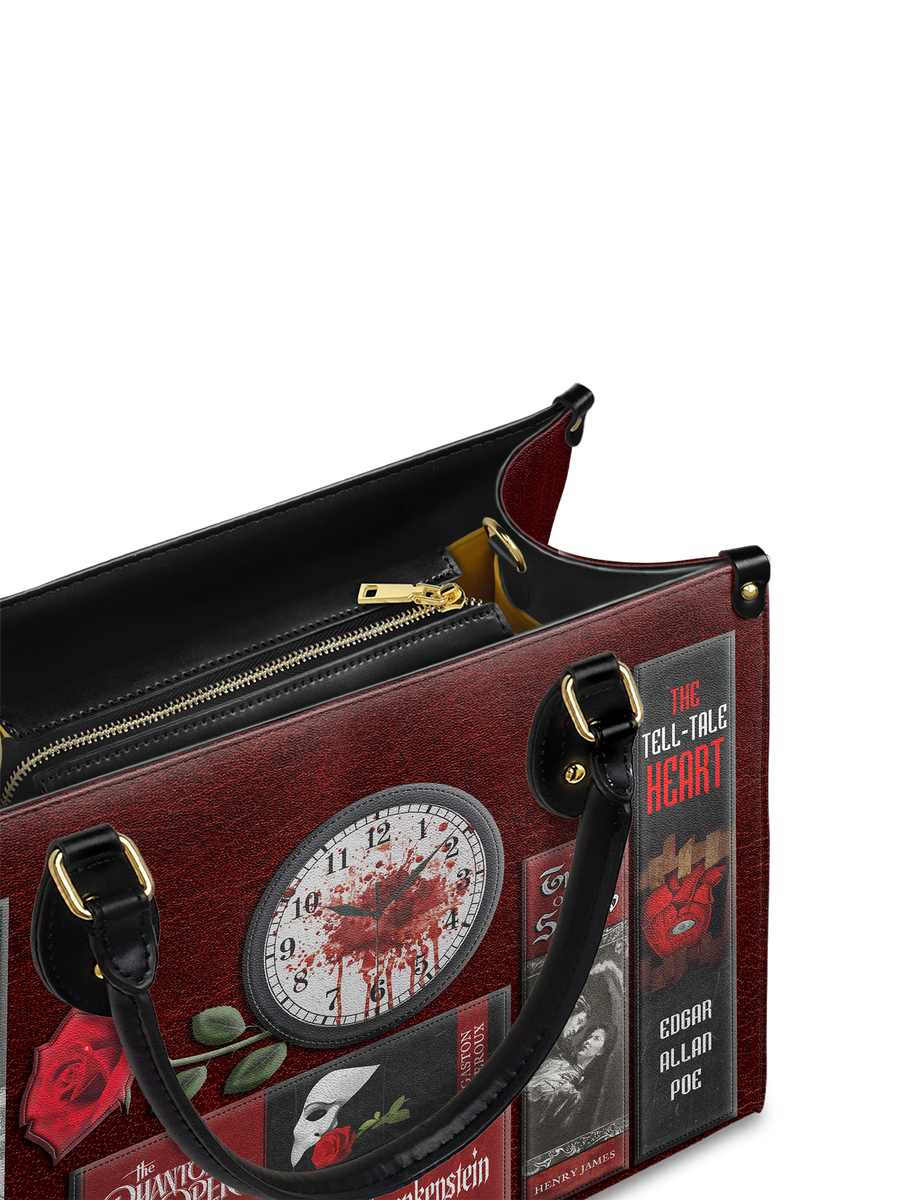 "The Crimson Codex" Leather Handbag