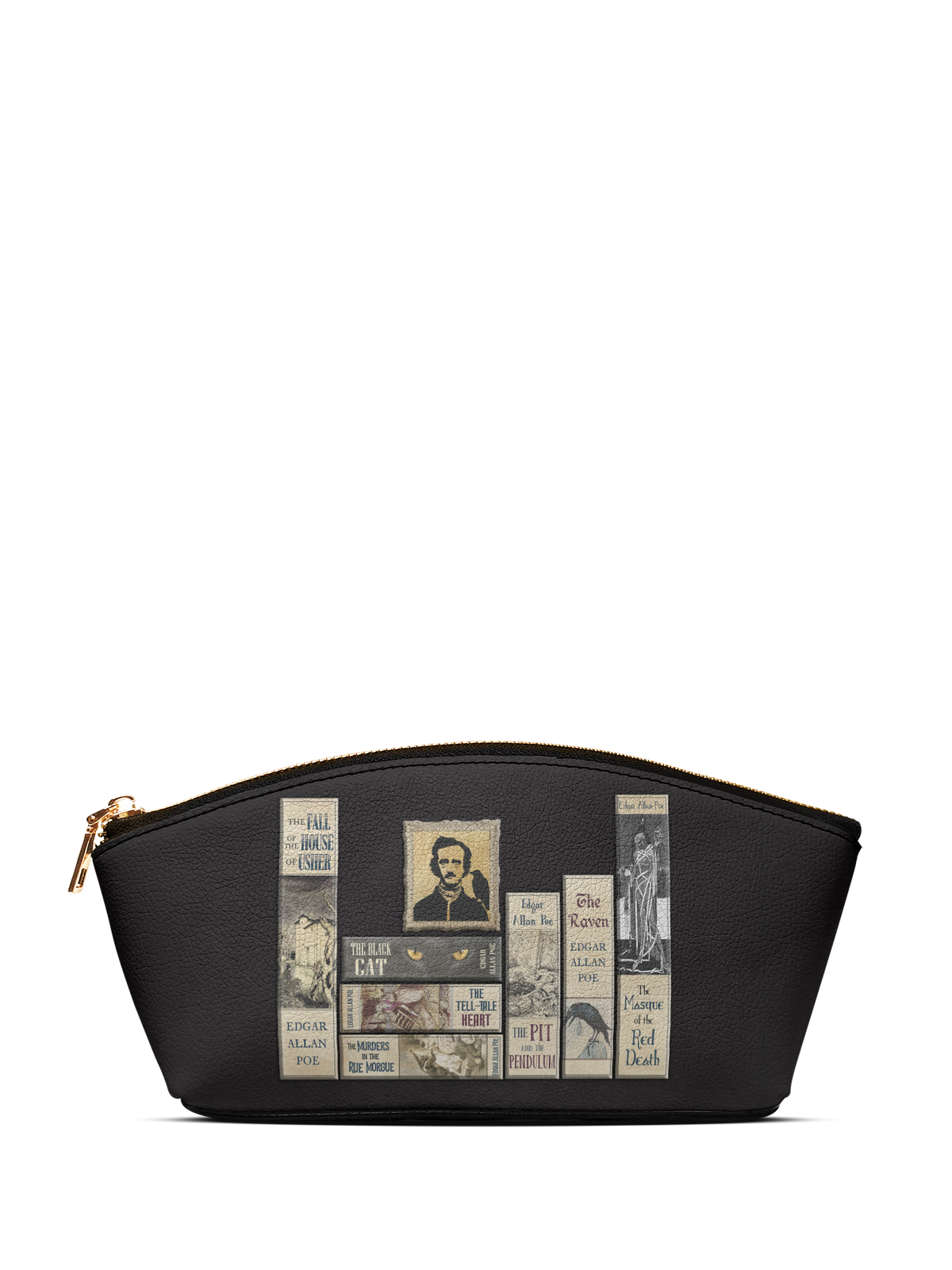 "Poe's Library" Ashen Black Eclipse Makeup Bag