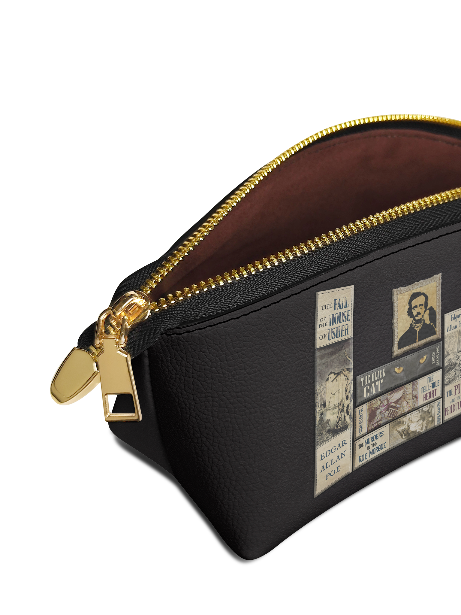 "Poe's Library" Ashen Black Eclipse Makeup Bag
