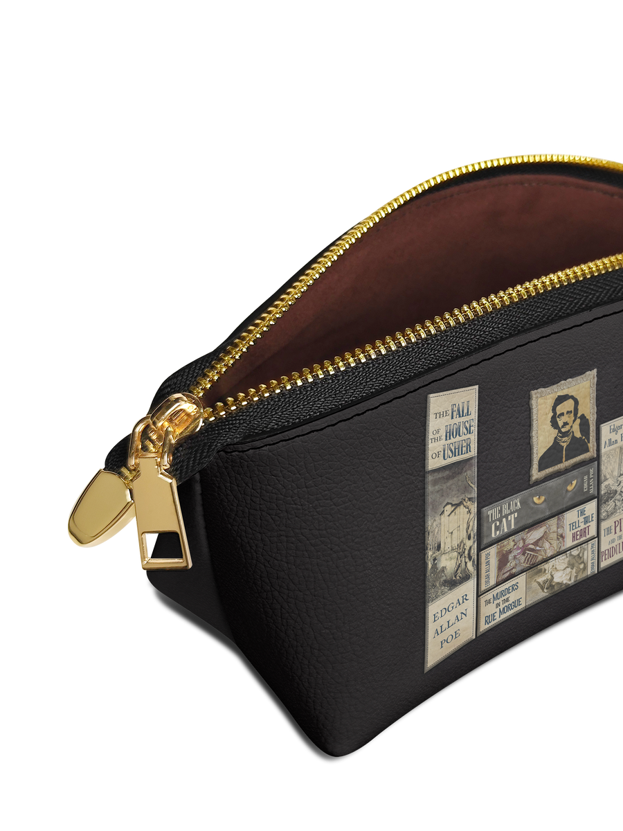 "Poe's Library" Ashen Black Eclipse Makeup Bag