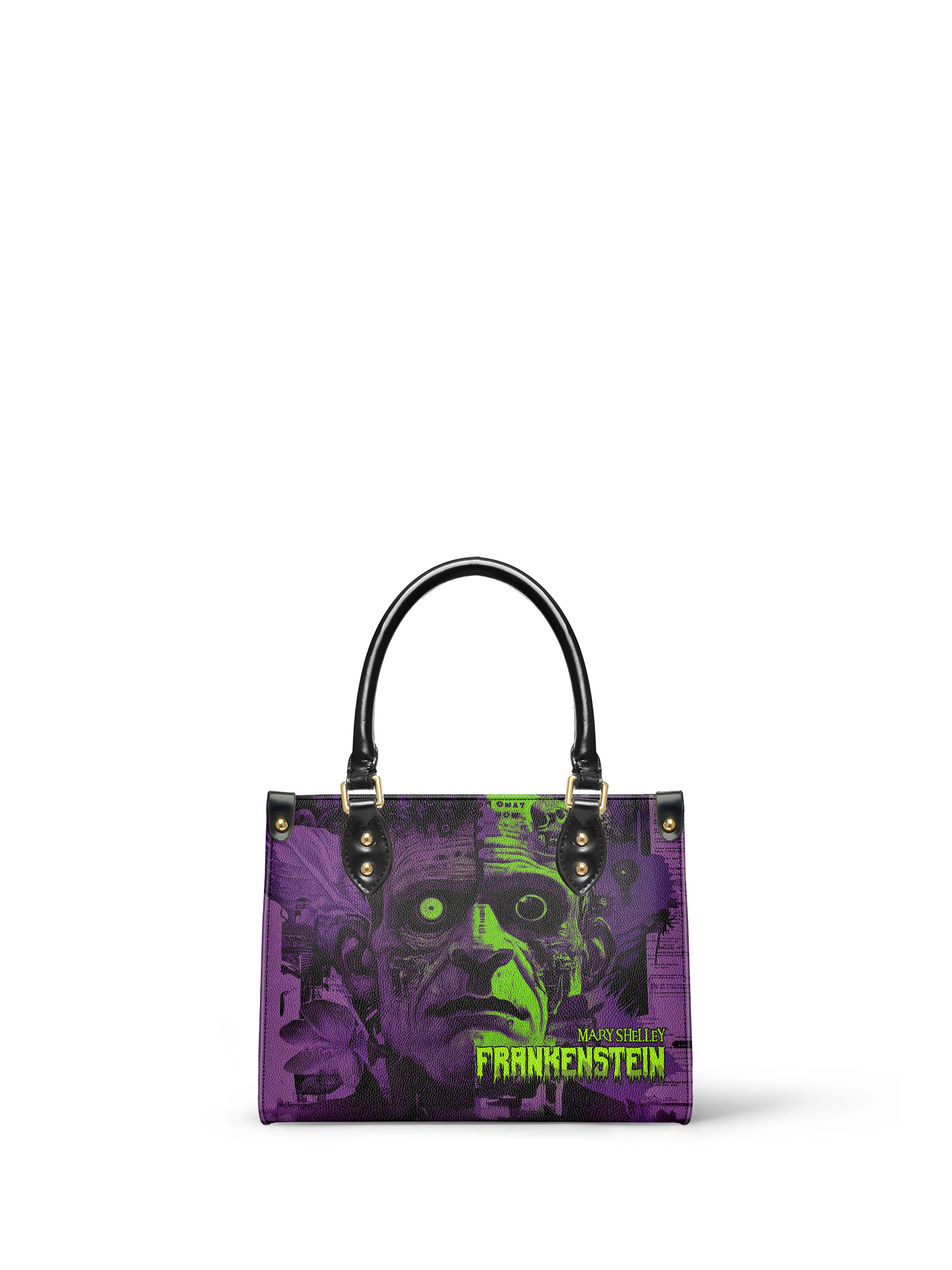 "Frankenstein" Lablight Violet Small Leather Handbag