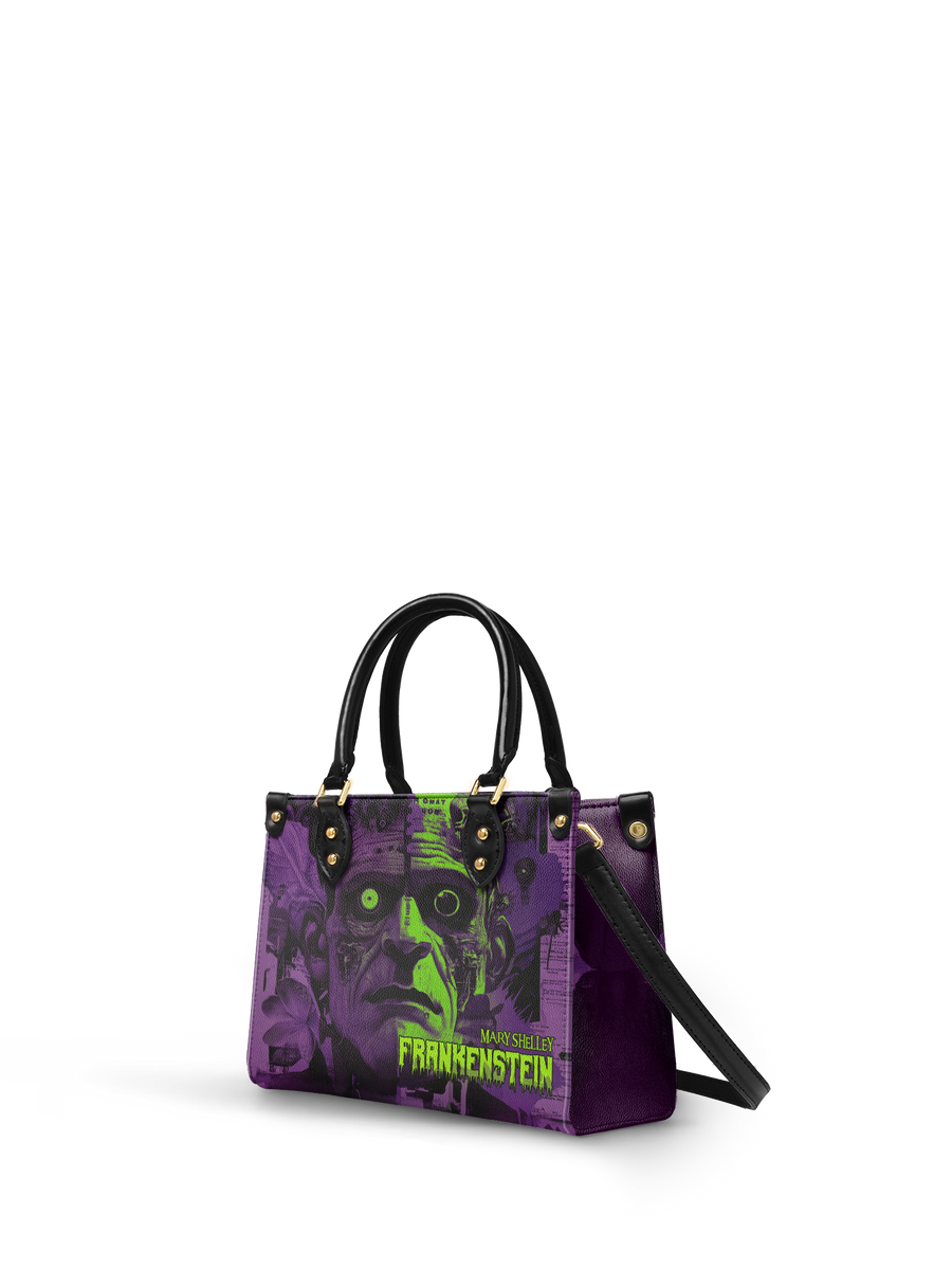 "Frankenstein" Lablight Violet Small Leather Handbag