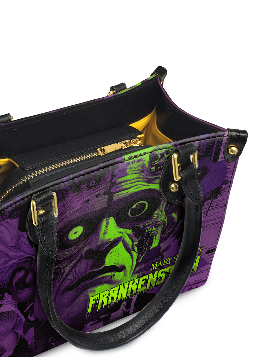 "Frankenstein" Lablight Violet Small Leather Handbag