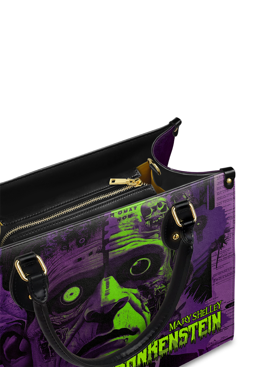 "Frankenstein" Lablight Violet Leather Handbag