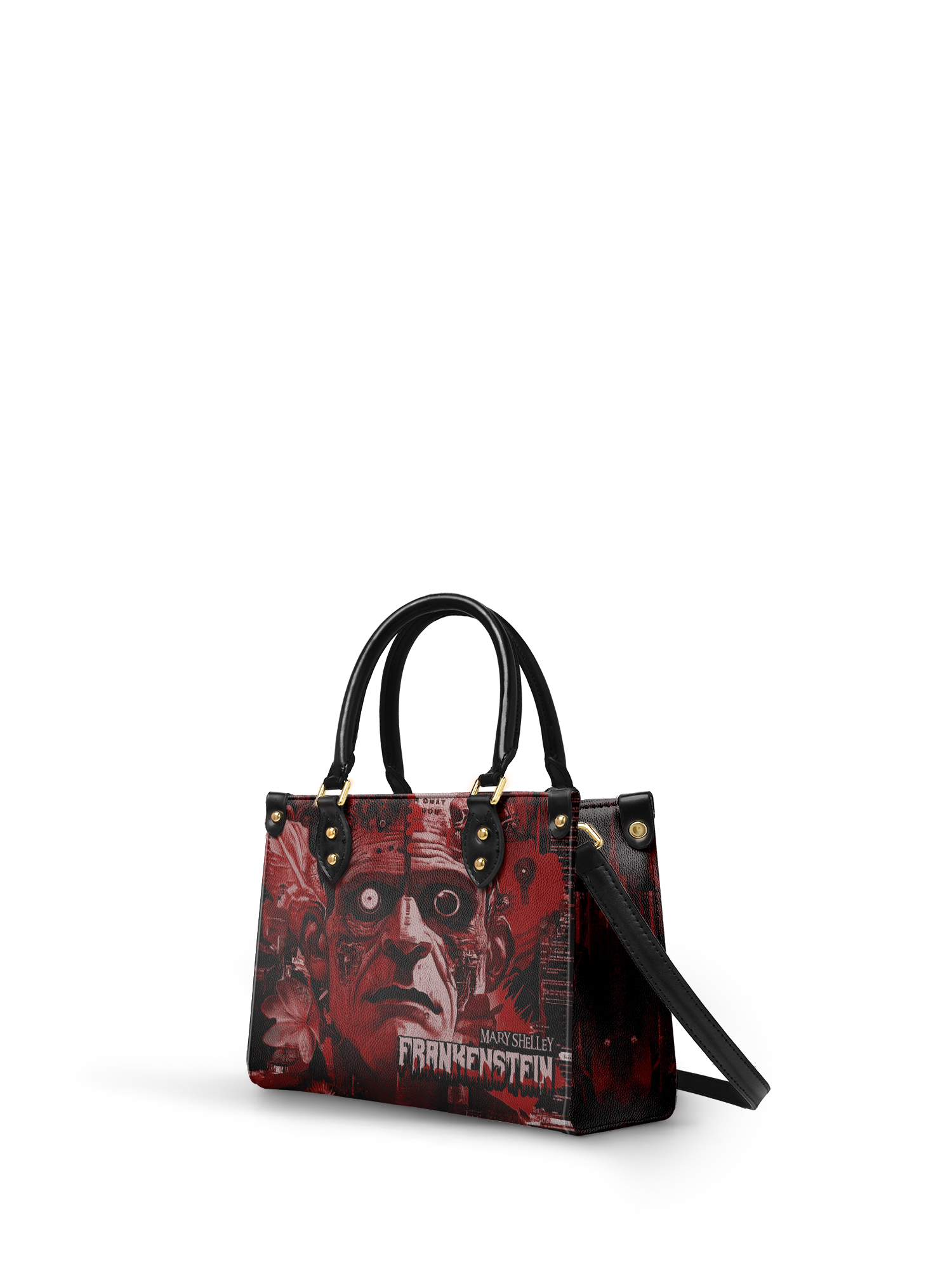 "Frankenstein" Heart Surge Small Leather Handbag