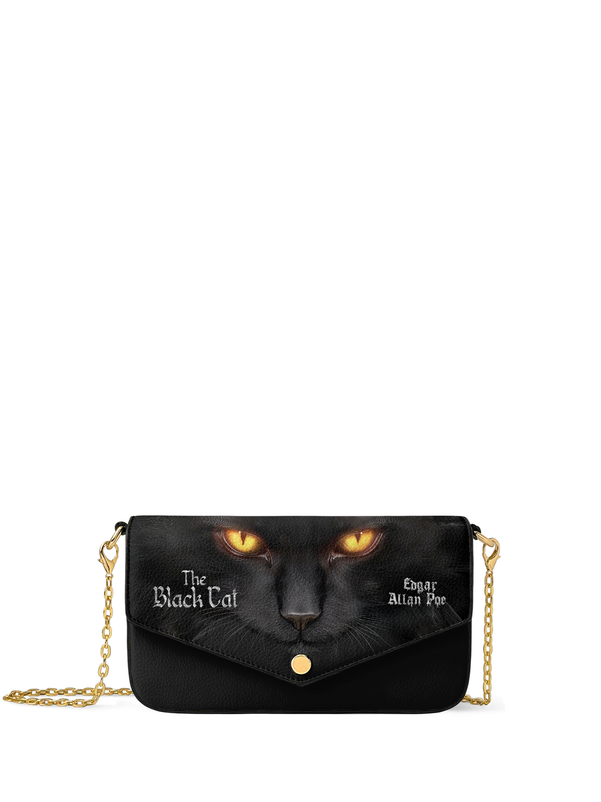 "The Black Cat" Envelope Chain Crossbody Bag
