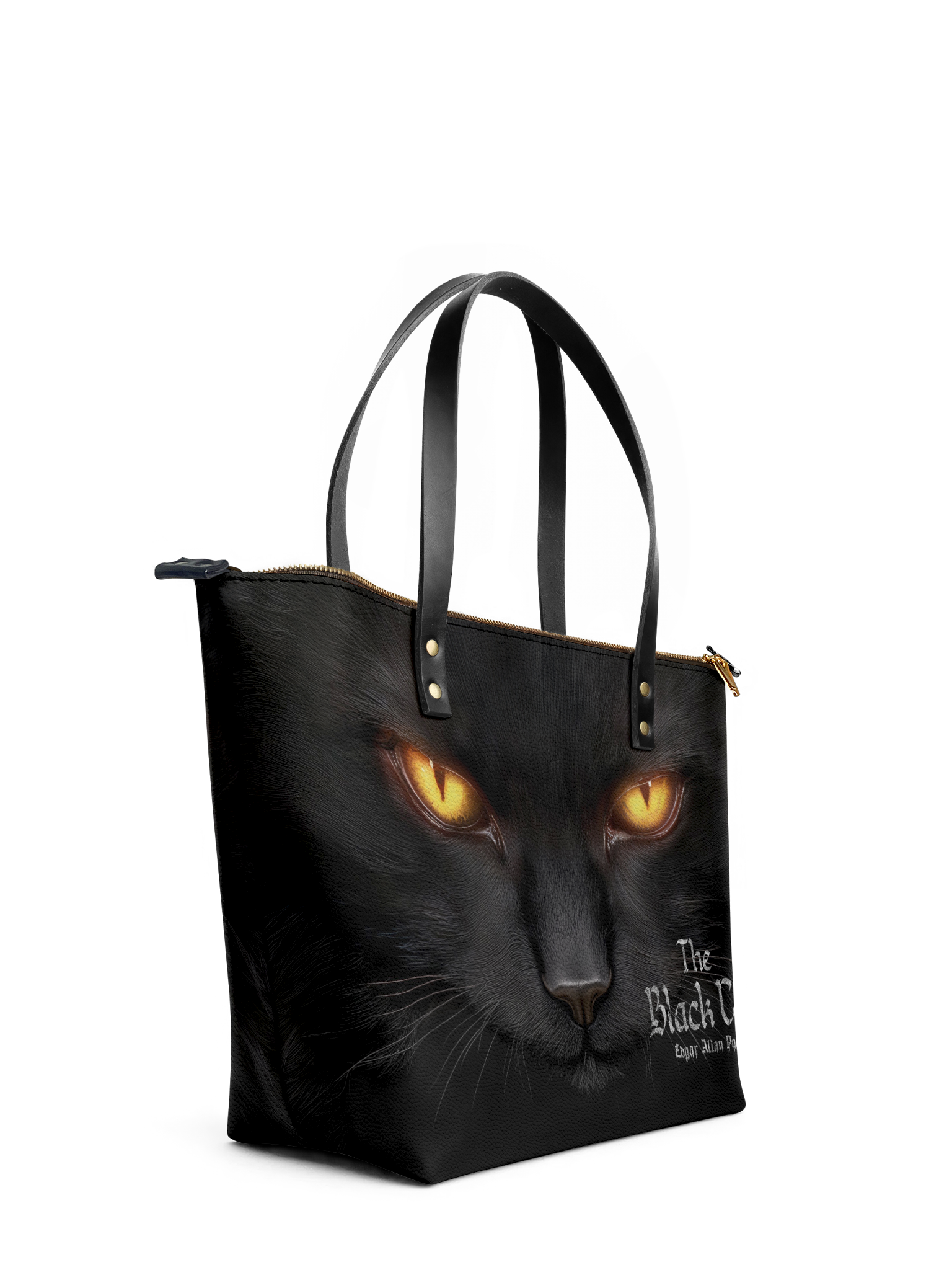 "The Black Cat" Leather Tote Bag
