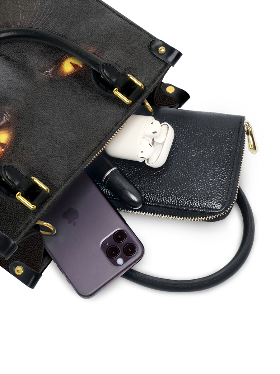 "The Black Cat" Small Leather Handbag