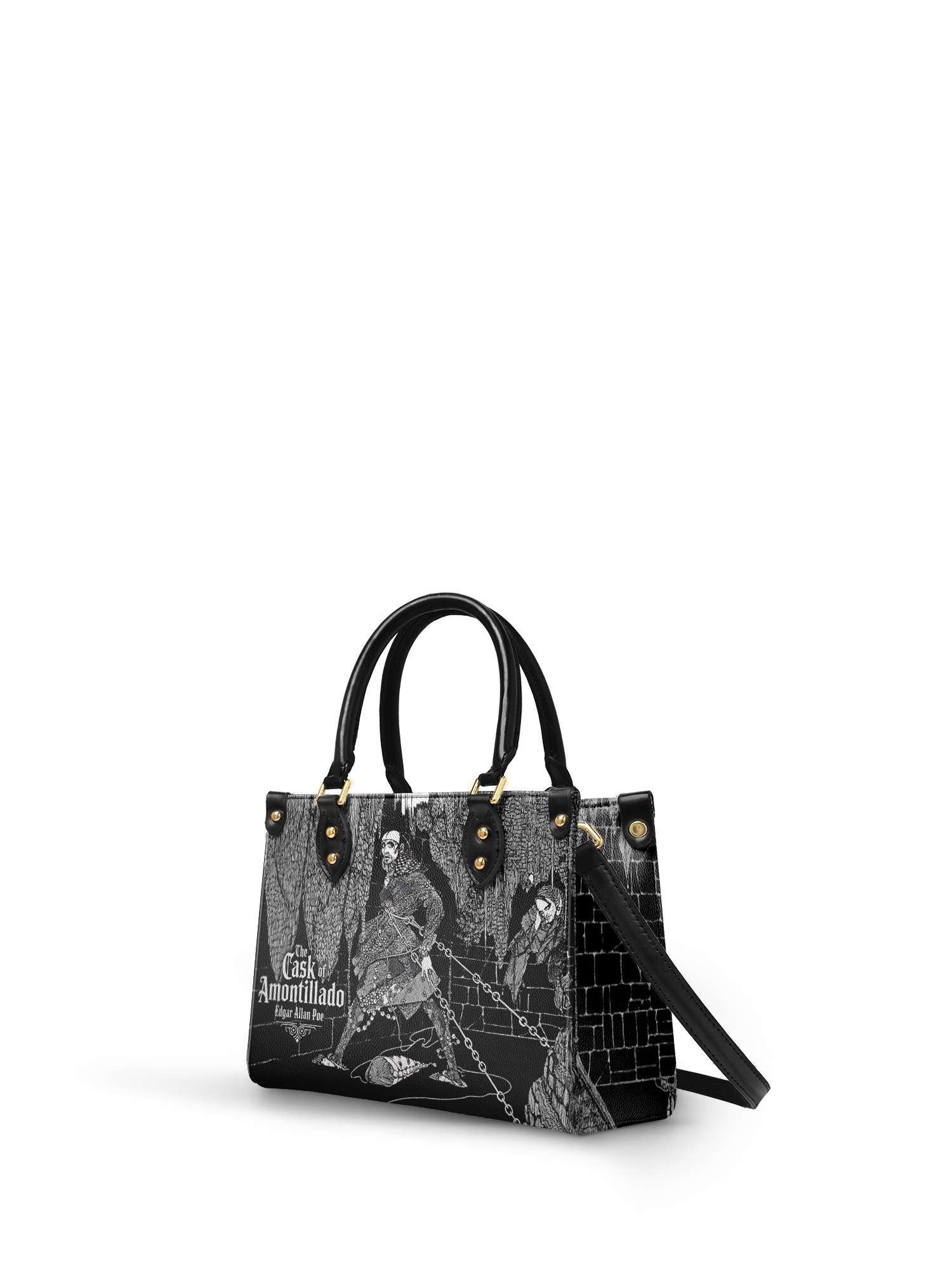 "The Cask Of Amontillado" Small Leather Handbag