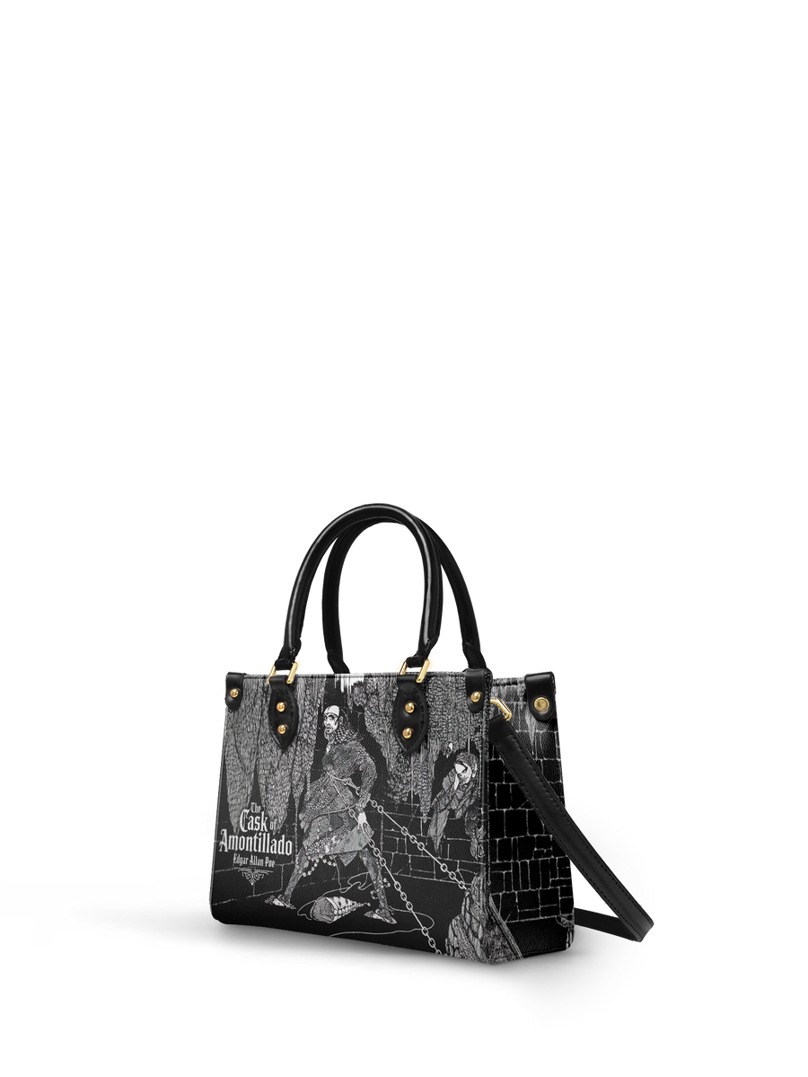 "The Cask Of Amontillado" Small Leather Handbag