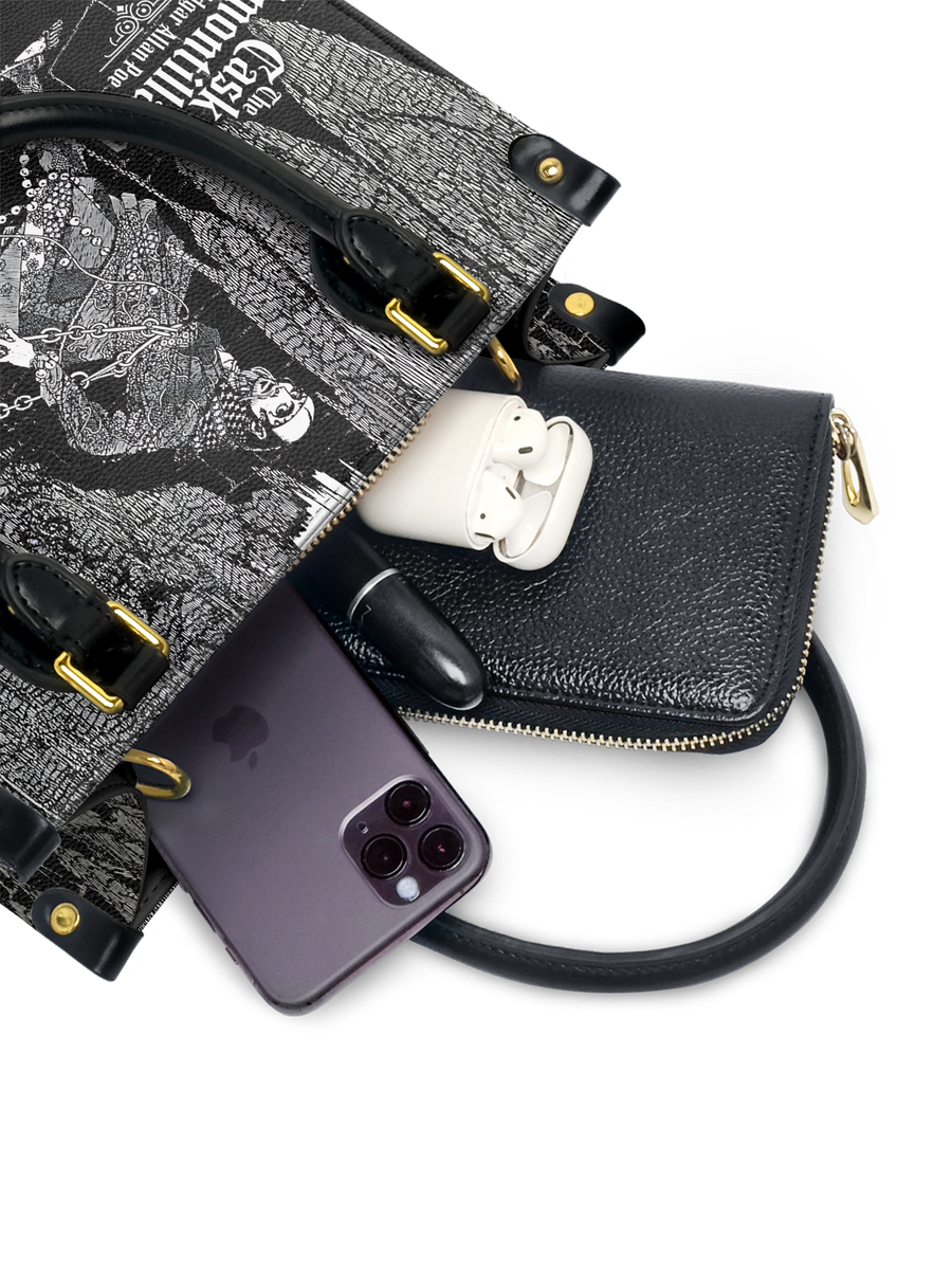 "The Cask Of Amontillado" Small Leather Handbag