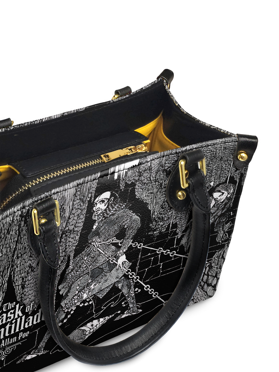 "The Cask Of Amontillado" Small Leather Handbag