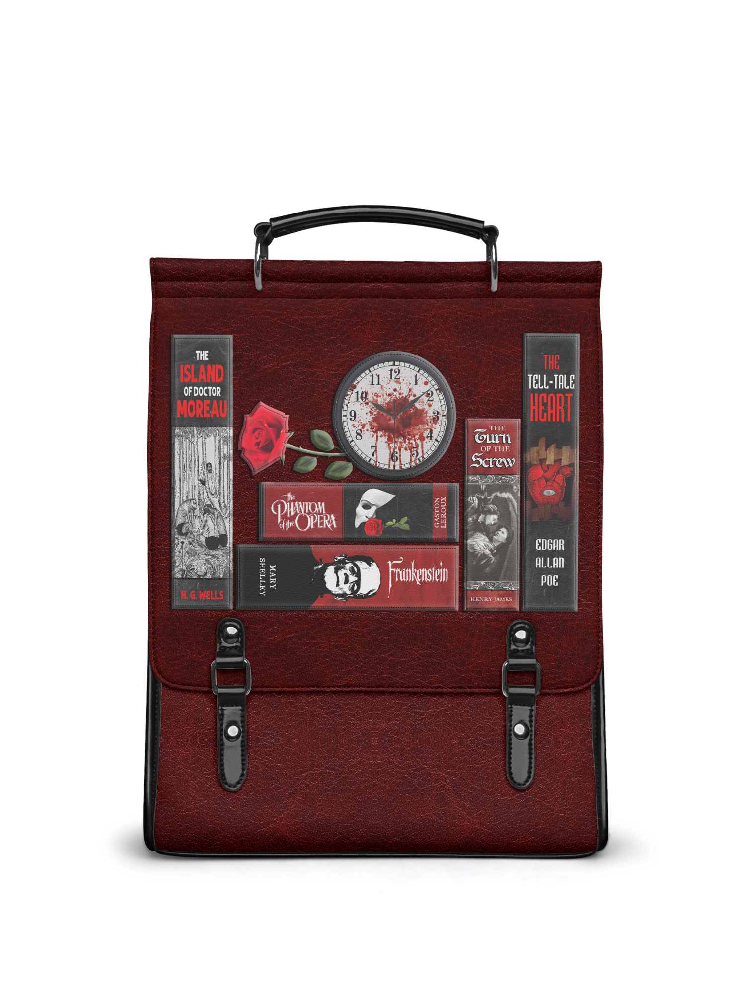 "The Crimson Codex" Leather Backpack