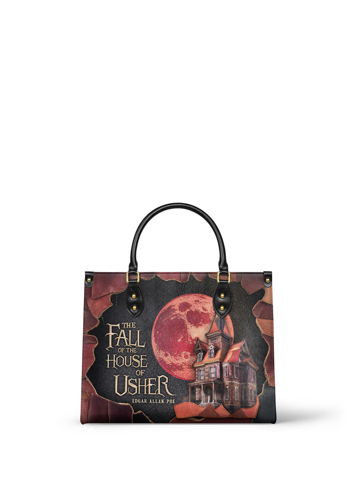 "The Fall Of The House Of Usher" Leather Handbag