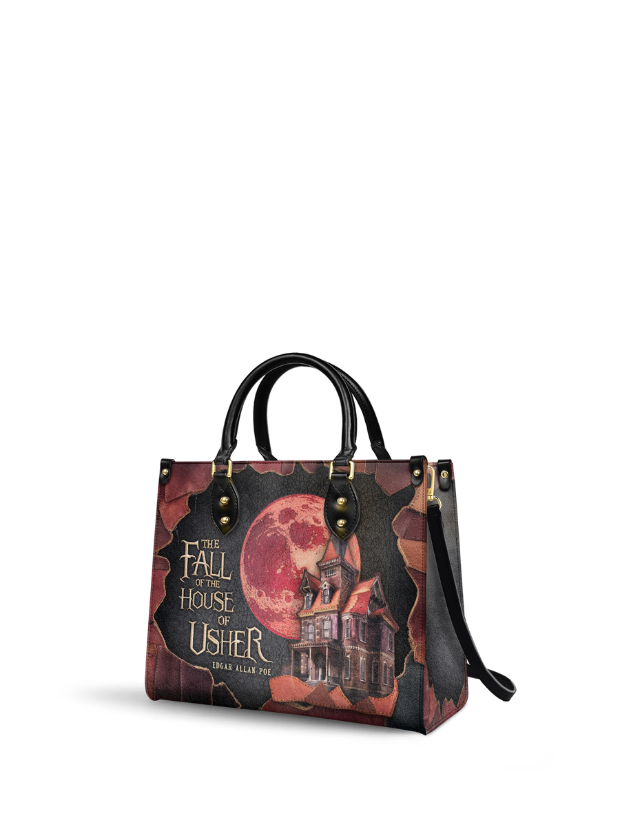 "The Fall Of The House Of Usher" Leather Handbag
