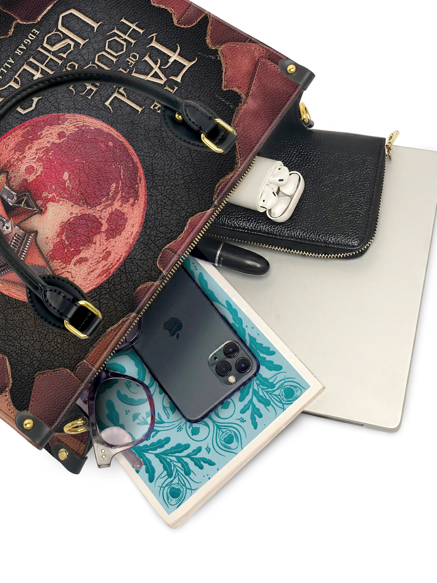 "The Fall Of The House Of Usher" Leather Handbag