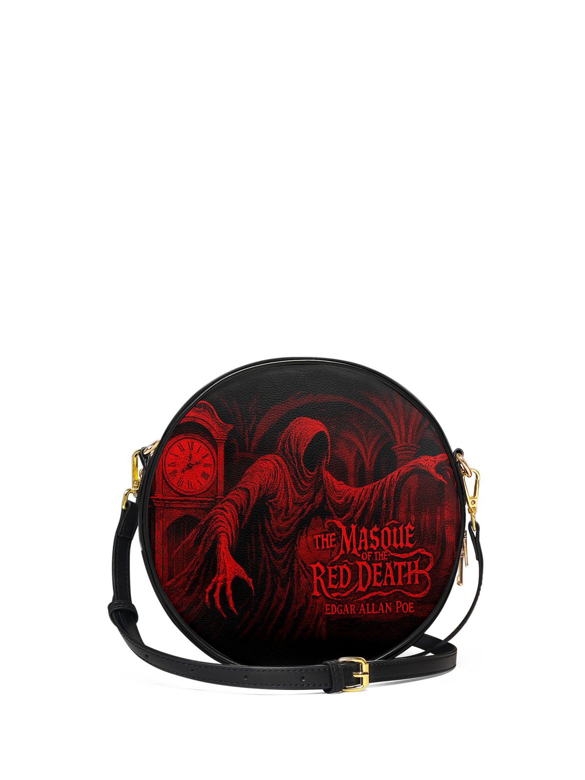 "The Masque Of The Red Death" Circle Crossbody Bag