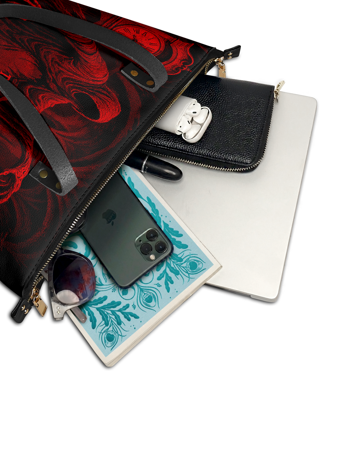 "The Masque Of The Red Death" Leather Tote Bag