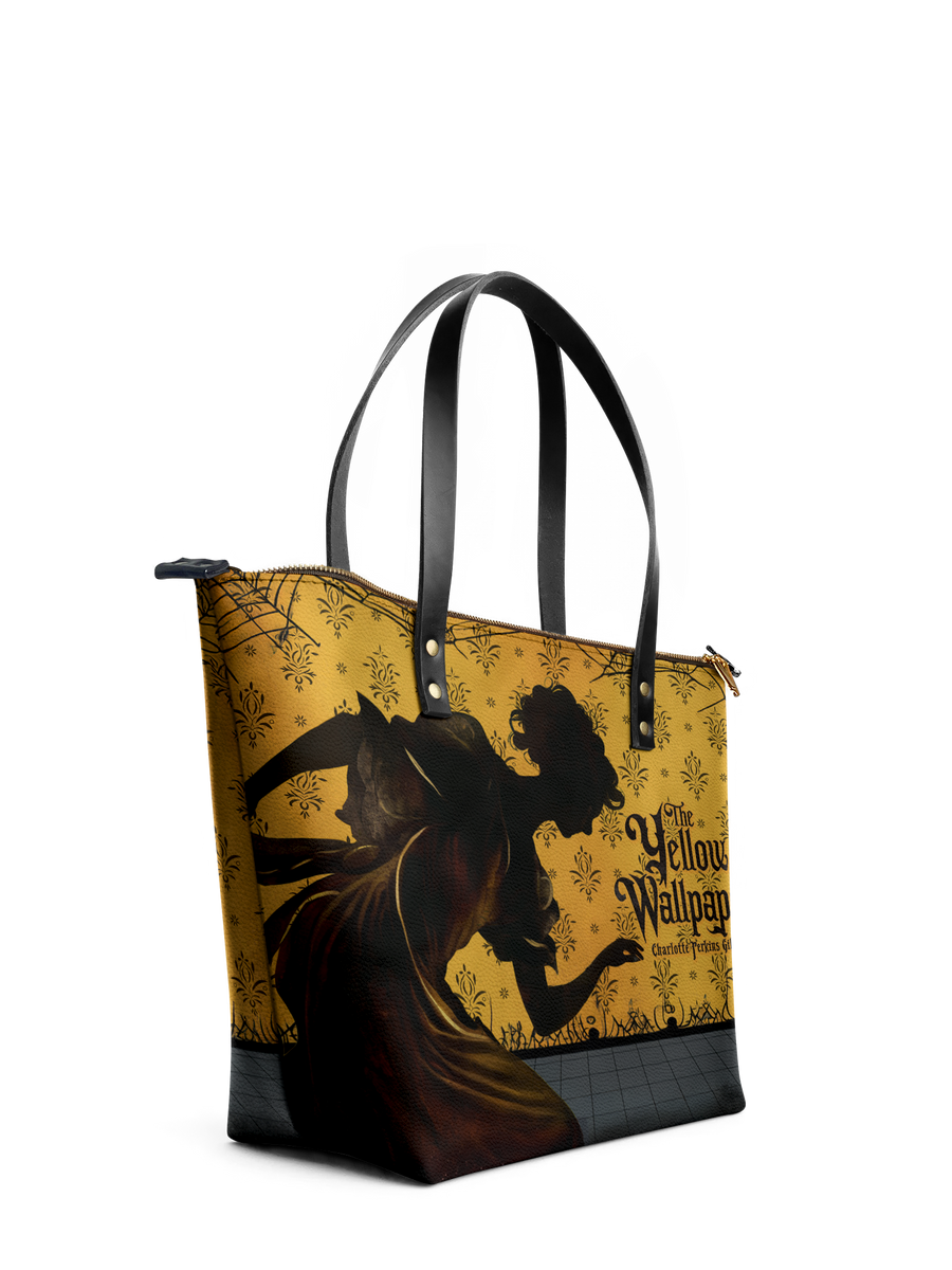 "The Yellow Wallpaper" Leather Tote Bag