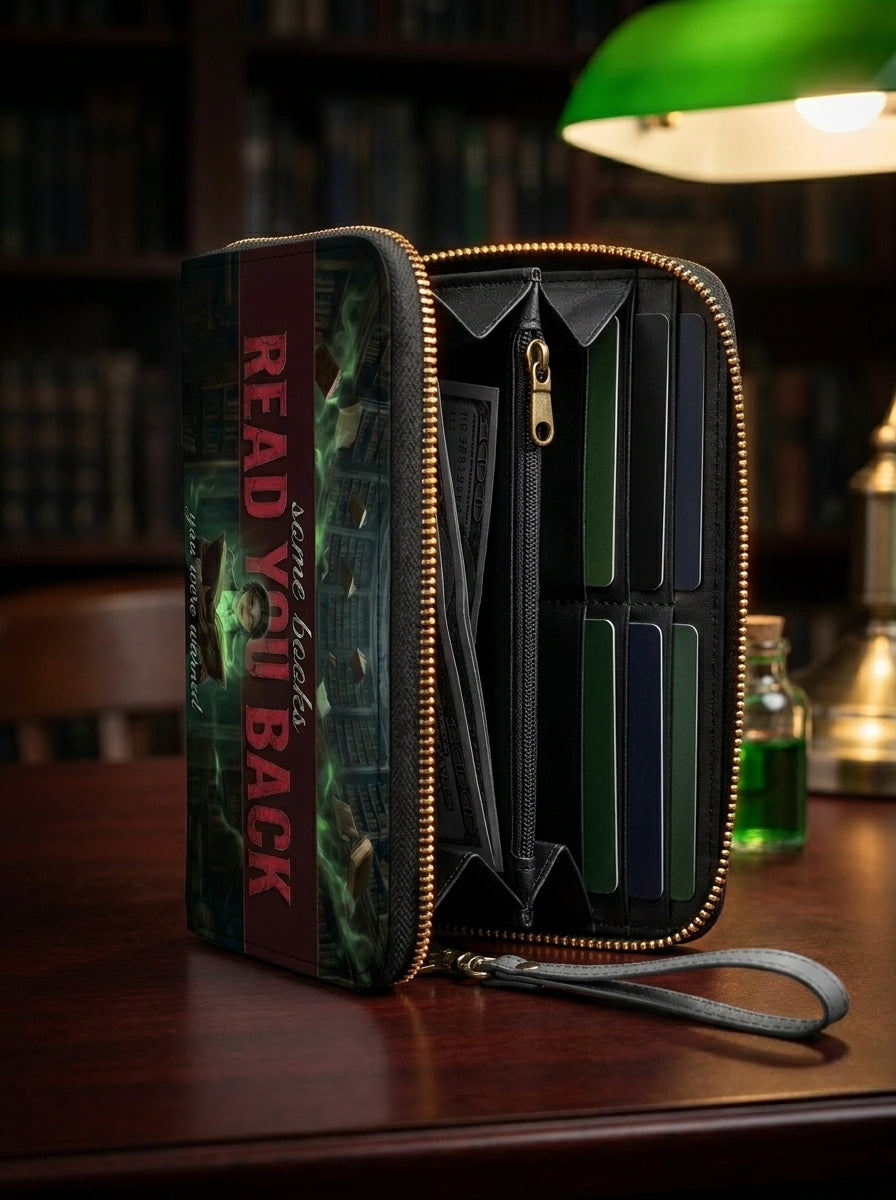 "Some Books Read You Back" Forbidden Library Long Wallet