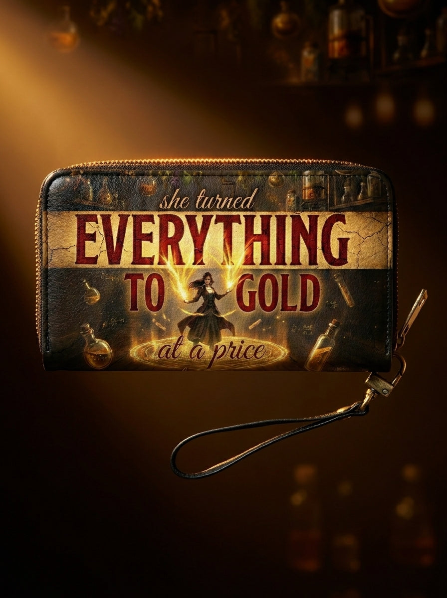 "Everything To Gold (At a Price)" Alchemist Long Wallet