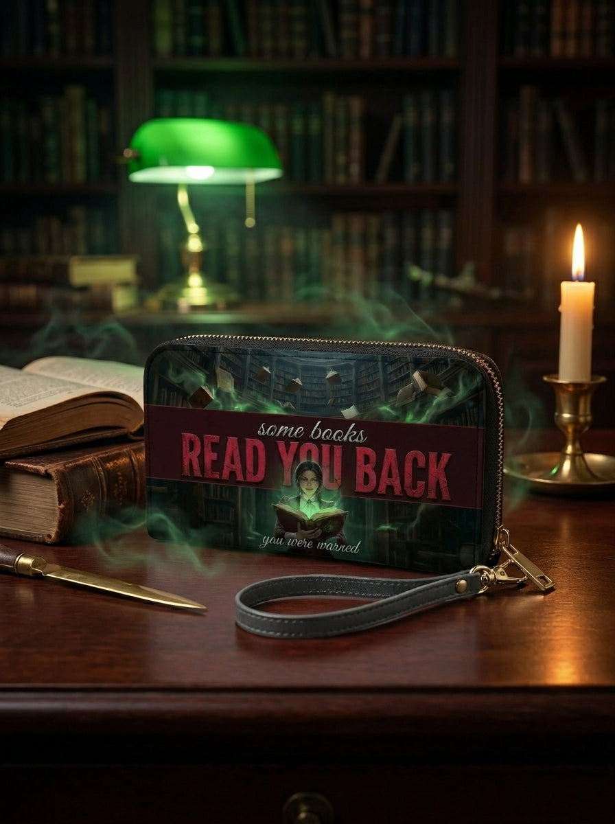 "Some Books Read You Back" Forbidden Library Long Wallet