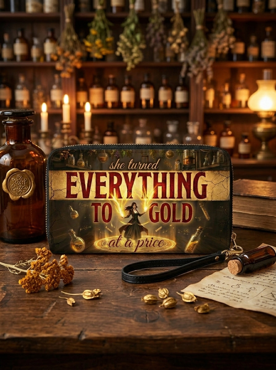 "Everything To Gold (At a Price)" Alchemist Long Wallet