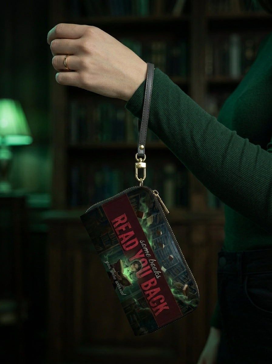 "Some Books Read You Back" Forbidden Library Long Wallet