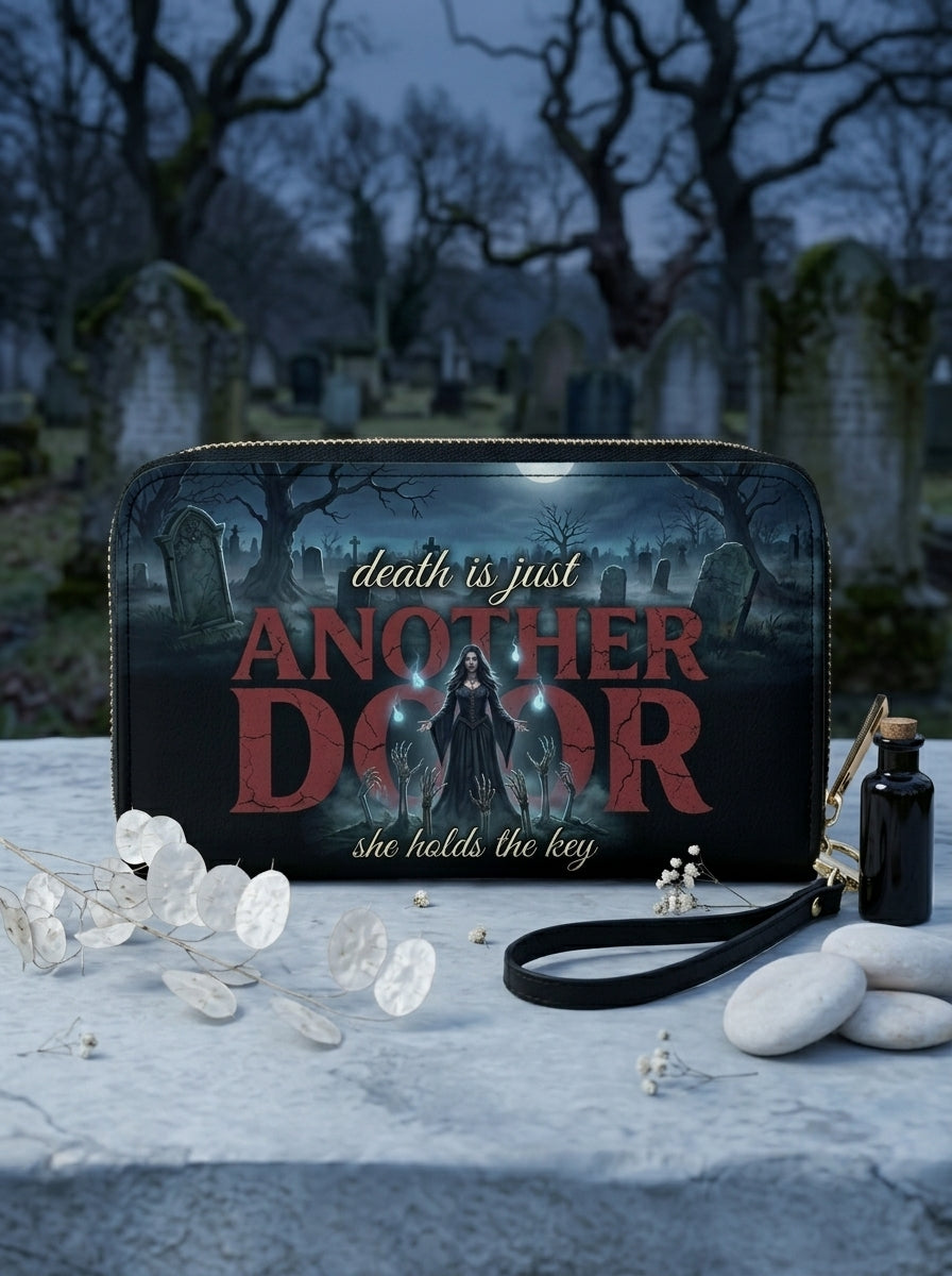 "Death Is Just Another Door" Necromancer Long Wallet