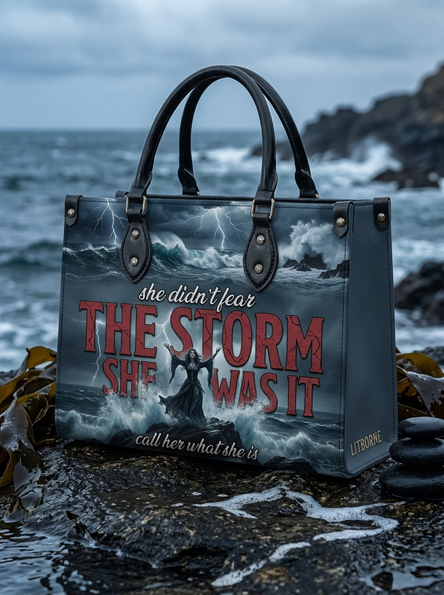 "She Was The Storm" Tempest Leather Handbag