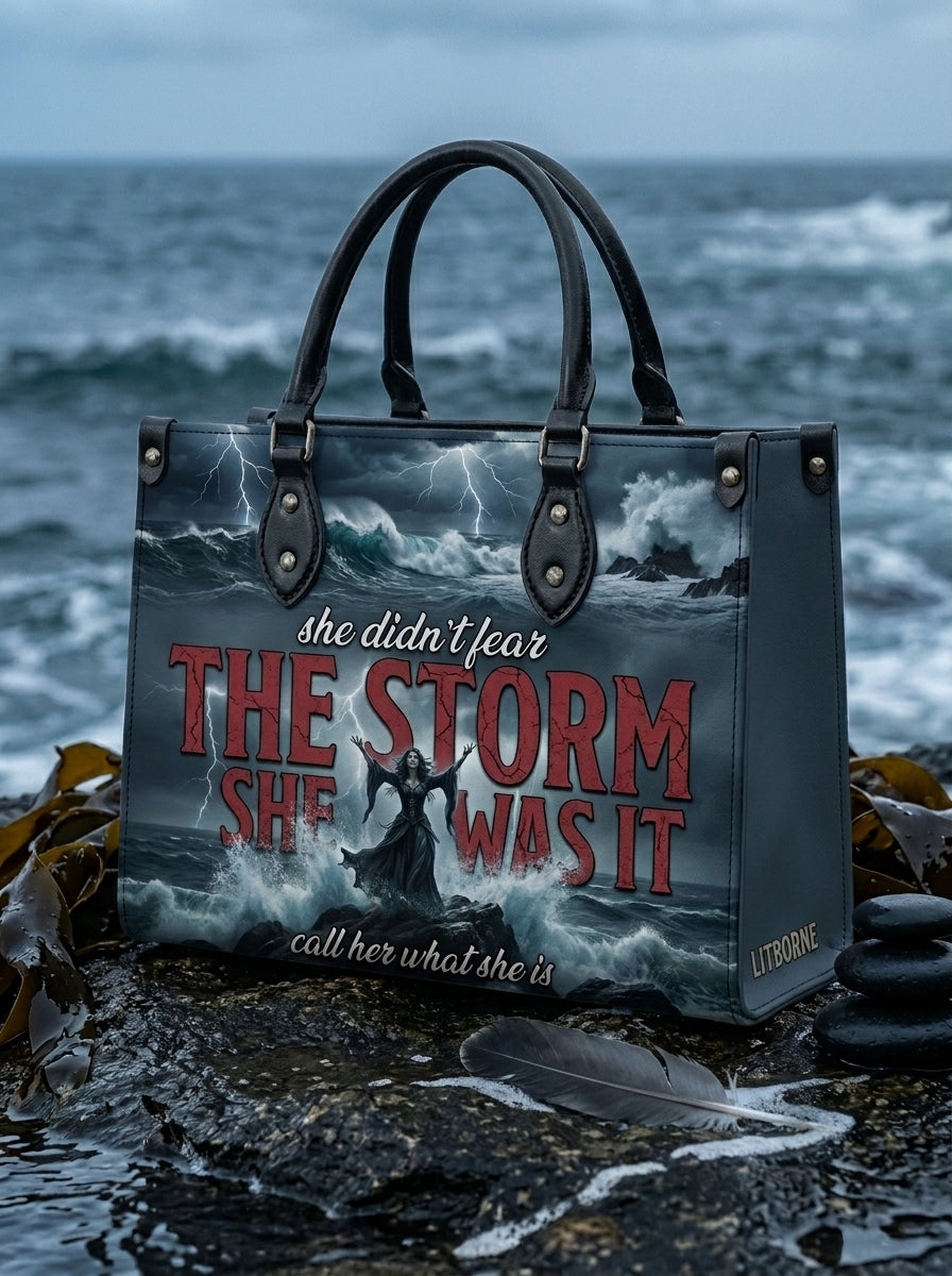 "She Was The Storm" Tempest Leather Handbag