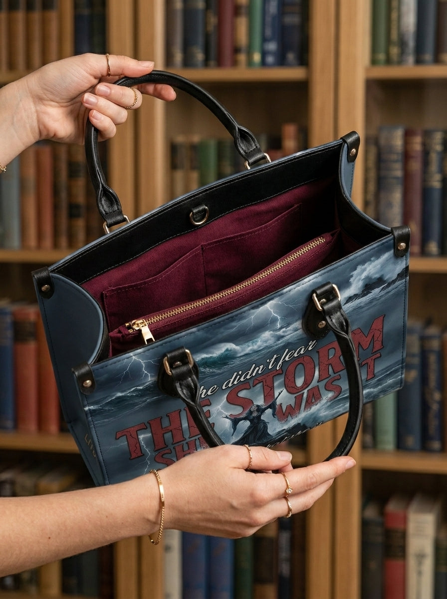 "She Was The Storm" Tempest Leather Handbag
