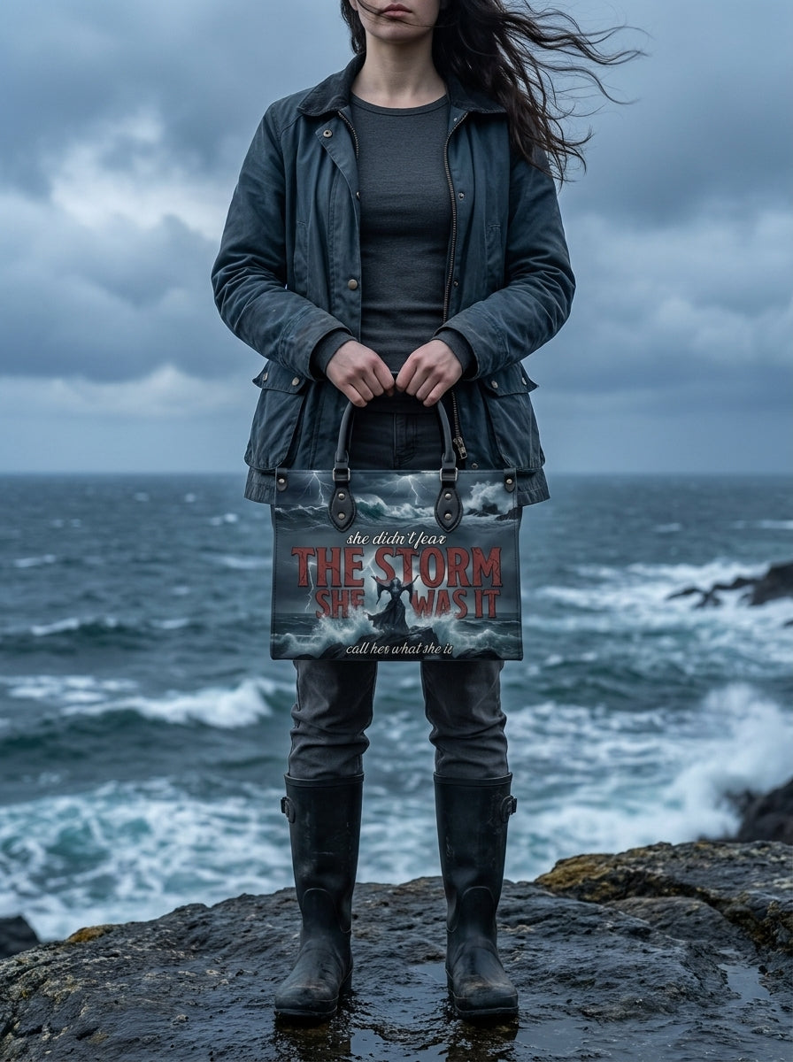 "She Was The Storm" Tempest Leather Handbag