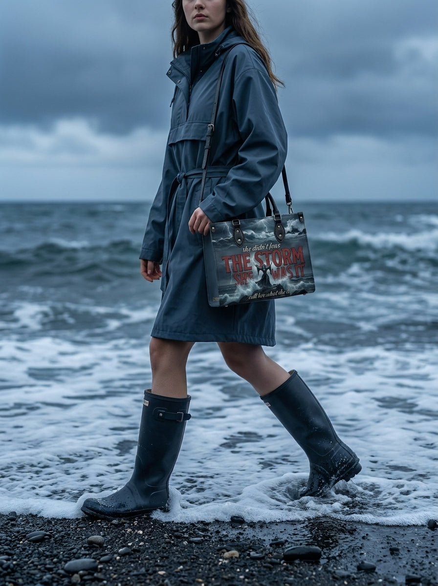 "She Was The Storm" Tempest Leather Handbag