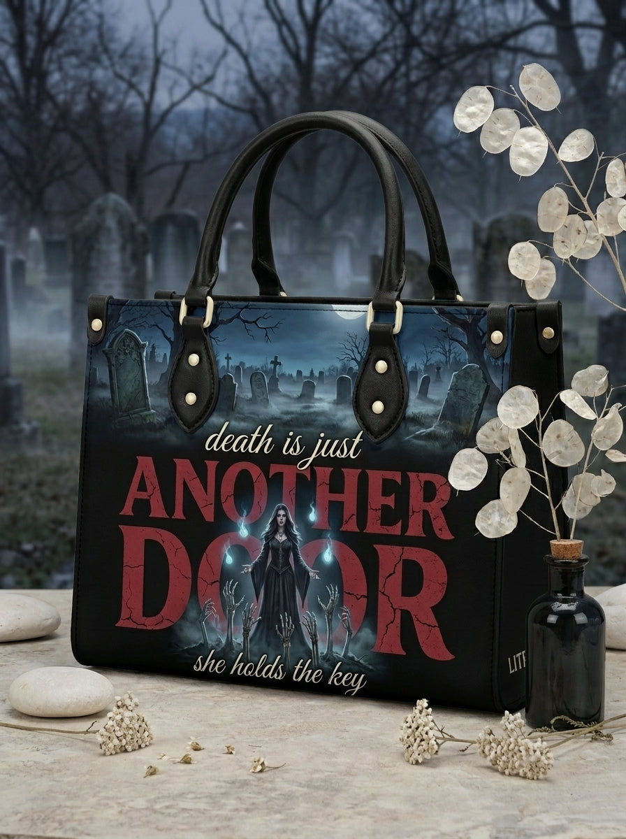 "Death Is Just Another Door" Necromancer Leather Handbag