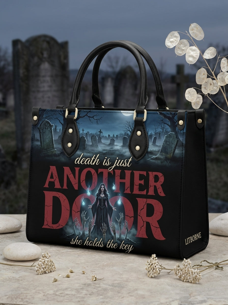 "Death Is Just Another Door" Necromancer Leather Handbag