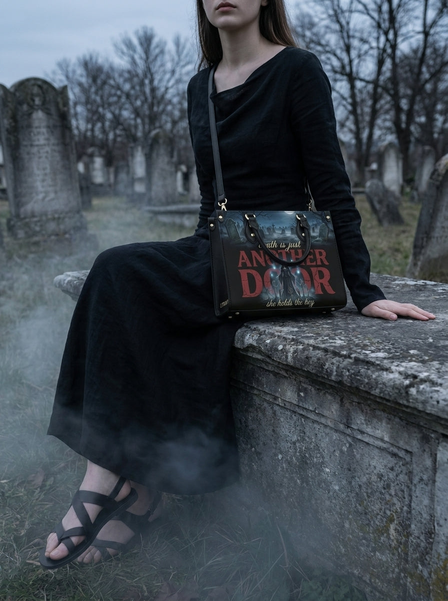 "Death Is Just Another Door" Necromancer Leather Handbag