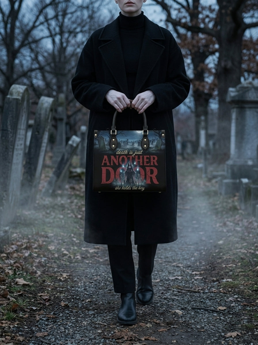 "Death Is Just Another Door" Necromancer Leather Handbag