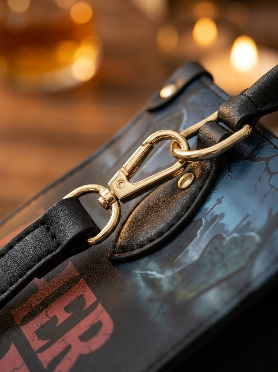 "Death Is Just Another Door" Necromancer Leather Handbag