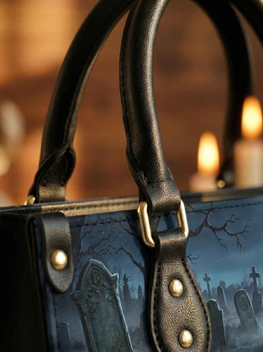"Death Is Just Another Door" Necromancer Leather Handbag