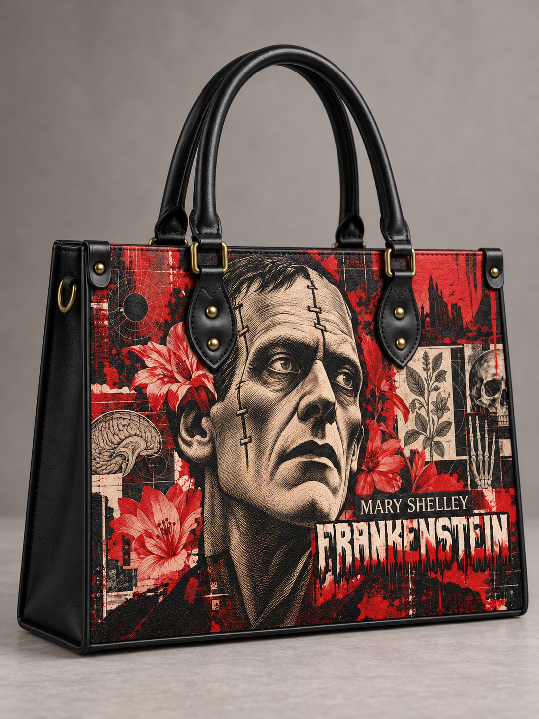 "Frankenstein" Heart Surge Leather Handbag
